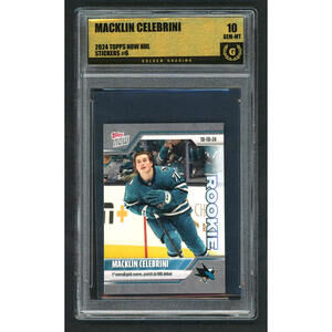 2024 Topps Now Macklin Celebrini #6 NHL Debut Rookie Card (RC) Gem Mint 10